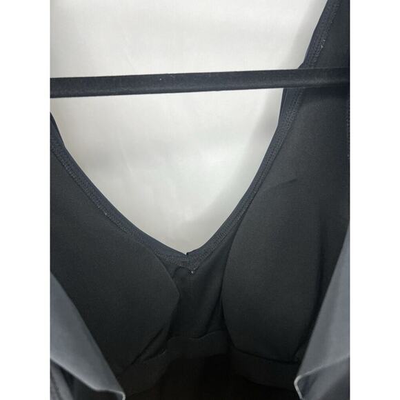 Old Navy Women’s Black Ruffle Sleeve One Piece Swimsuit Size L - Picture 9 of 11